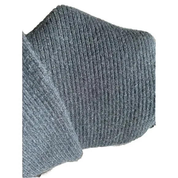 Tory Burch Madeline Med Wool Long Sleeve Rib Peplum Sweater Navy Blue Angora EUC - Picture 11 of 11